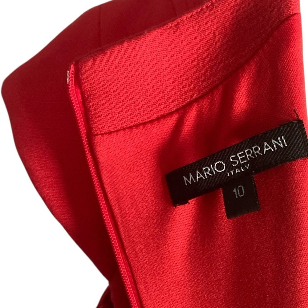 Women’s Mario Serrani red sheath dress 10 made in Italy pin up wedding guest - Picture 5 of 15